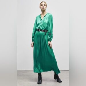 The Kooples Long Sleeve Tassel Maxi Dress